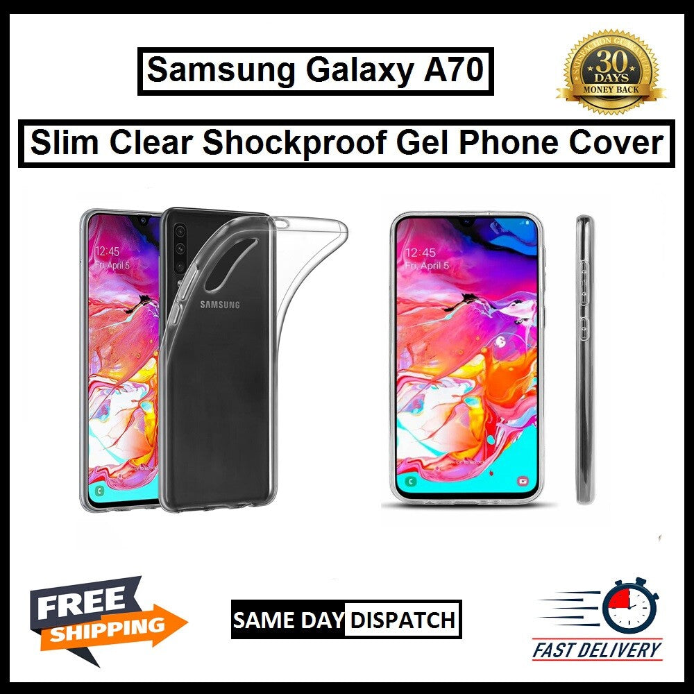 For Samsung Galaxy A70 Slim Clear Shockproof Gel Phone Cover