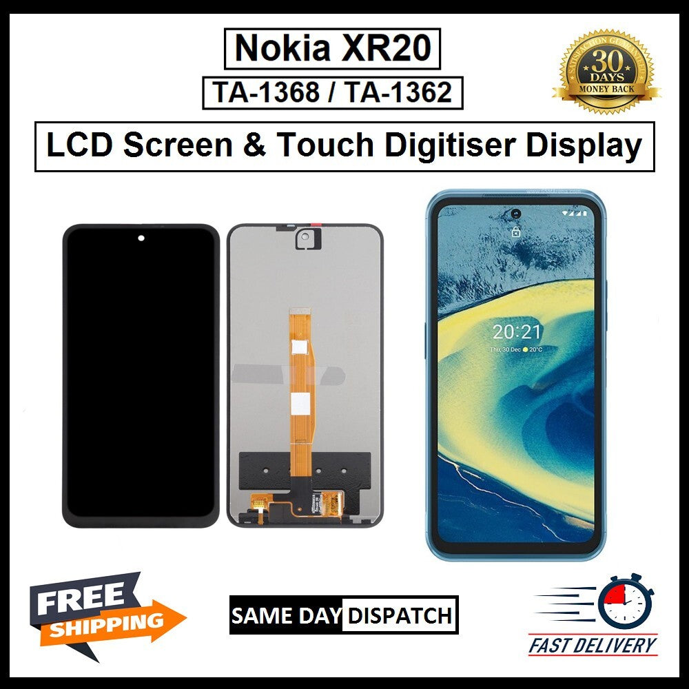 For Nokia XR20 / TA-1368 / 62 LCD Screen Touch Digitizer Replacement display