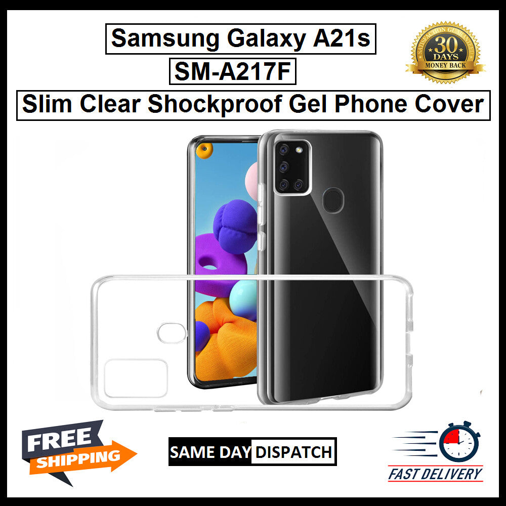 For Samsung Galaxy A21s / SM-A217F Slim Clear Shockproof Gel Phone Cover