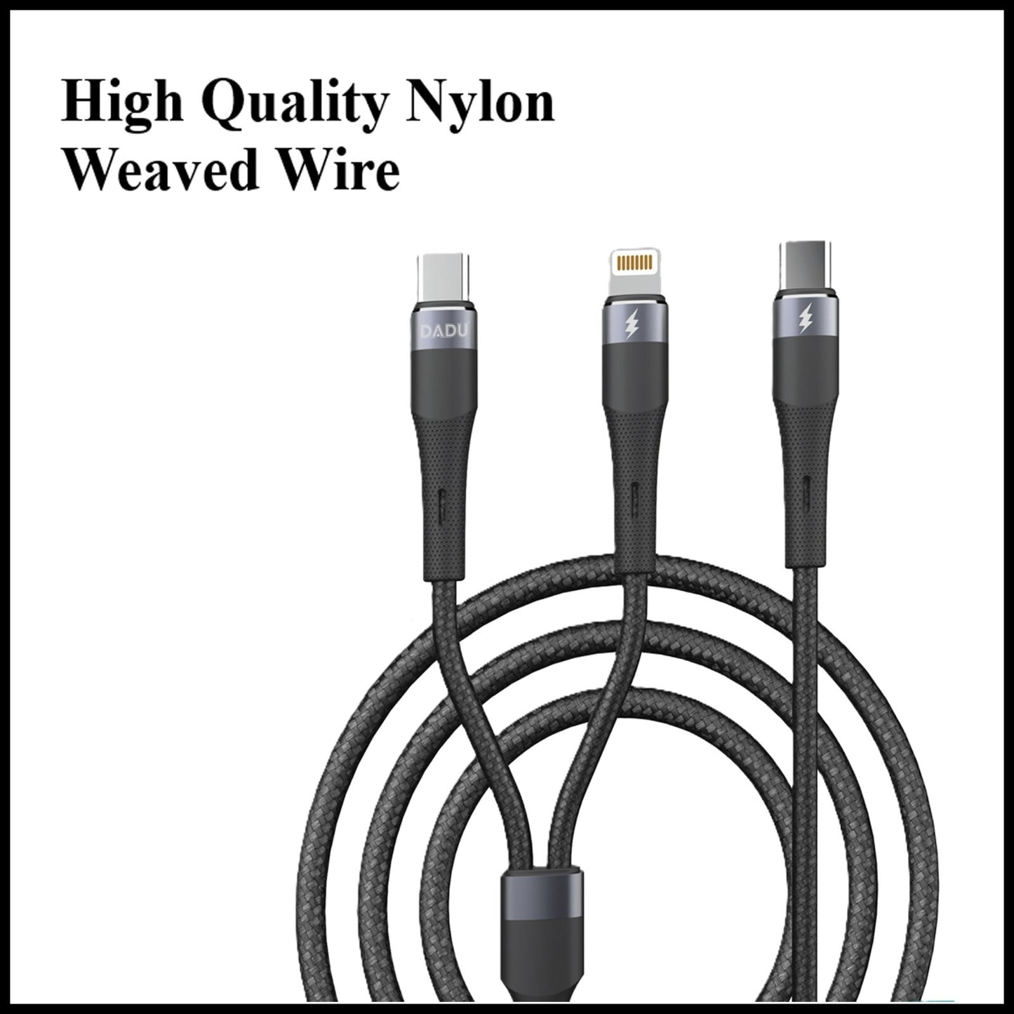 For Dadu Type-C to 2-in-1 Super Fast Charging Cable Type-C & iPhone