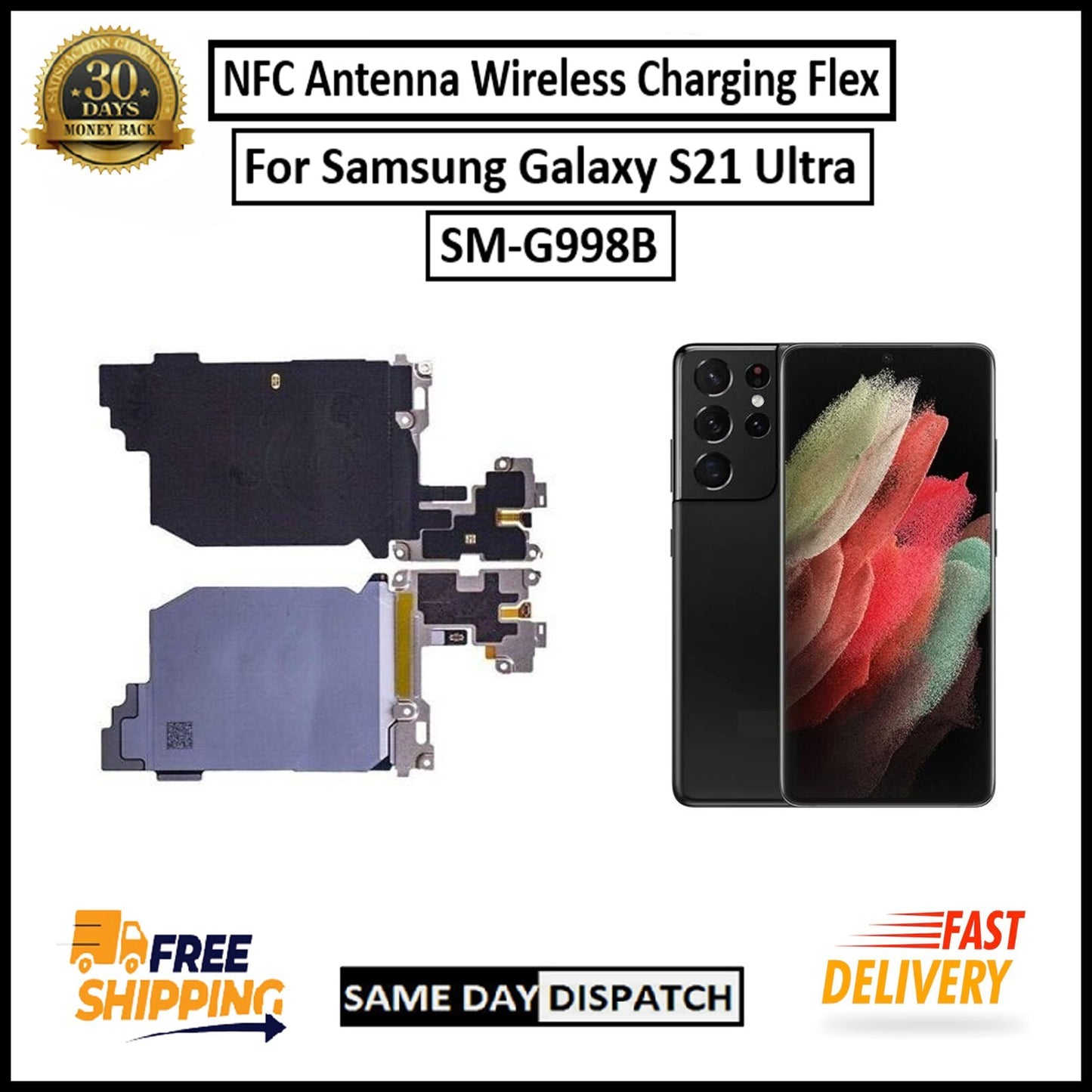 For Samsung Galaxy S21 Ultra 5G Wireless Charging/ NFC Coil Pad Flex Replacement