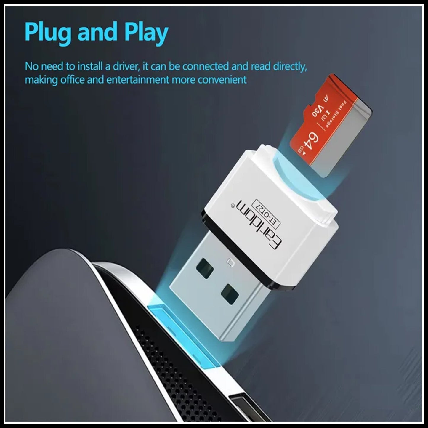 For Earldom ET-OT27 USB 2.0 Micro SD Card Reader-TF Card Adapter for Android,PC