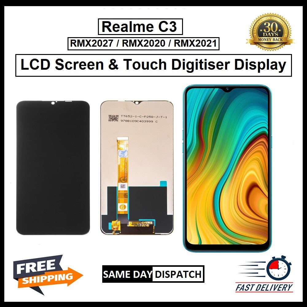 For Oppo REALME C3 LCD Display Touch Screen Digitizer Replacement