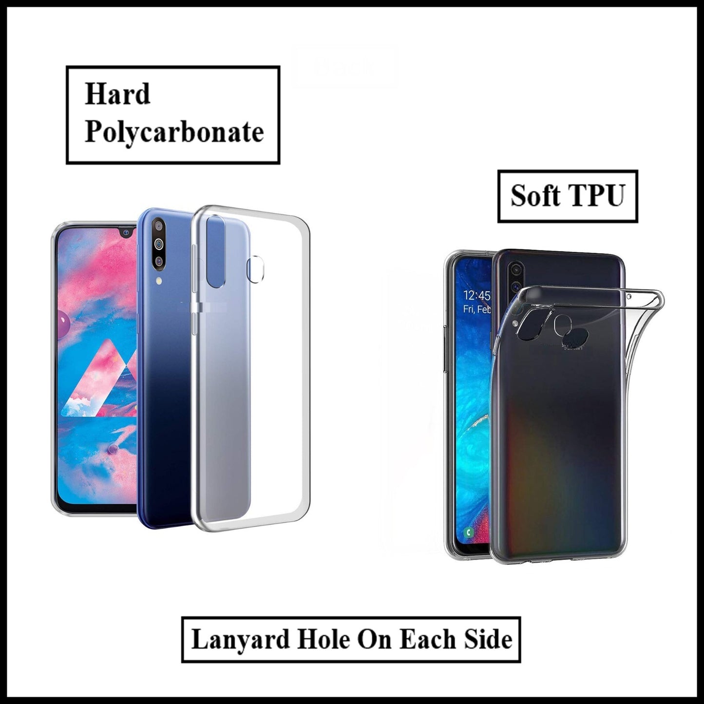For Samsung Galaxy A20s Slim Clear Shockproof Gel Phone Cover