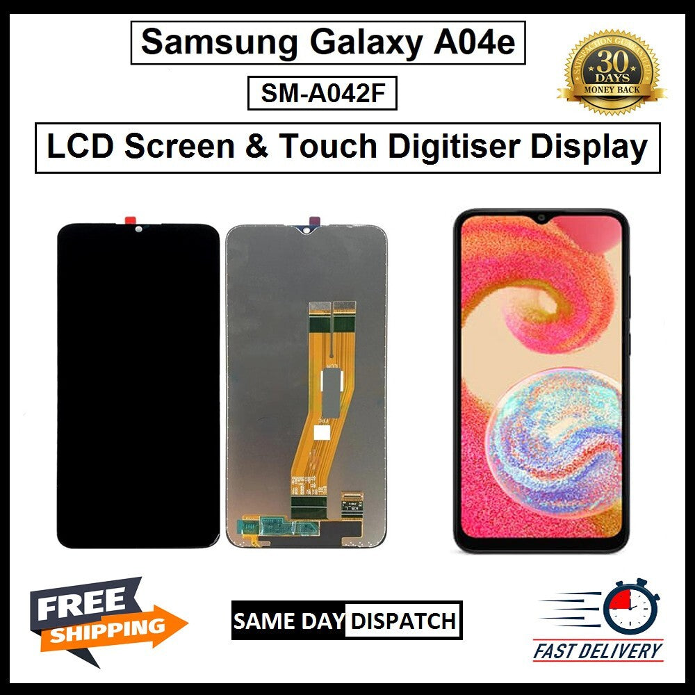 For Samsung Galaxy A04e (A042F) Black Screen Touch Replacement LCD