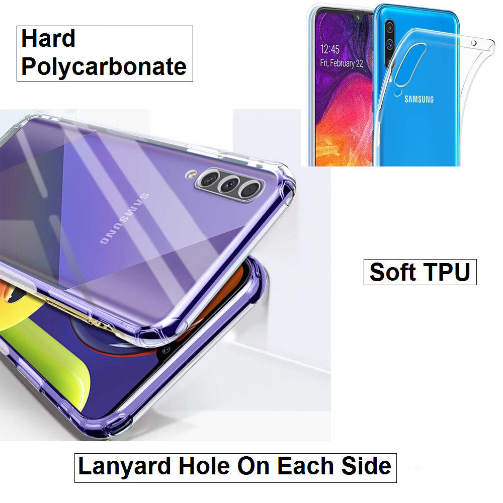 For Samsung Galaxy A50 Slim Clear Shockproof Gel Phone Cover