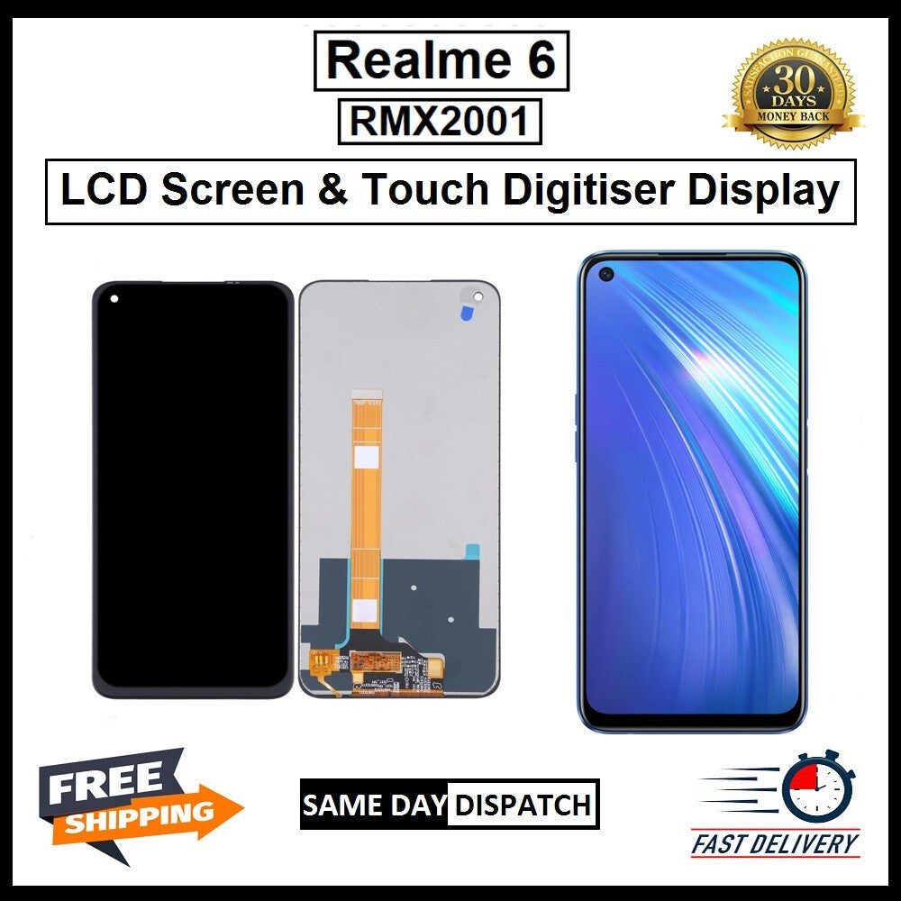For Oppo REALME 6 ( RMX2001) LCD Display Touch Screen Digitizer Replacement