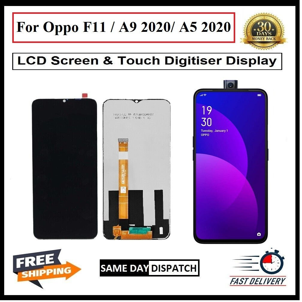 For Oppo F11 / A5 2020 / A9 2020 LCD Display Screen Touch Digitizer Replacement