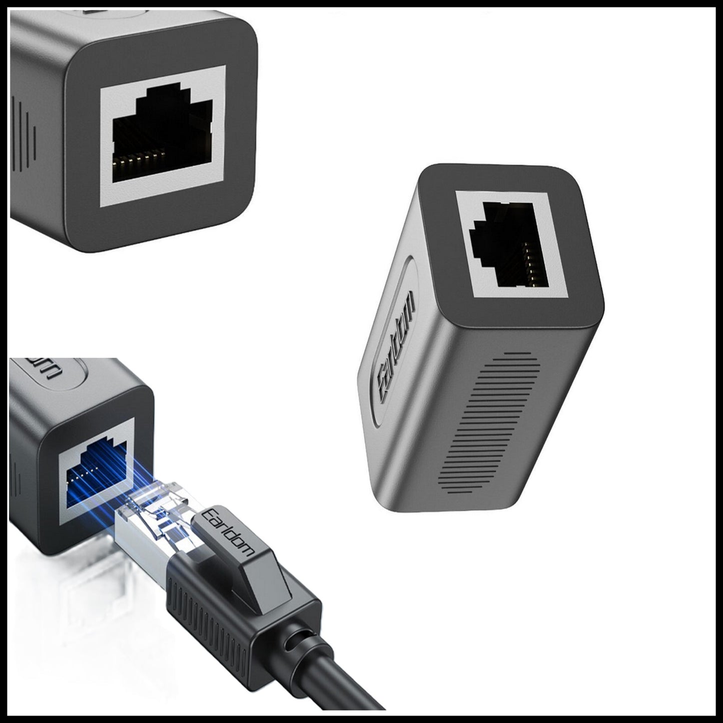 For Earldom 1000Mbps Ethernet Network Cable Adapter For RJ45 Connector