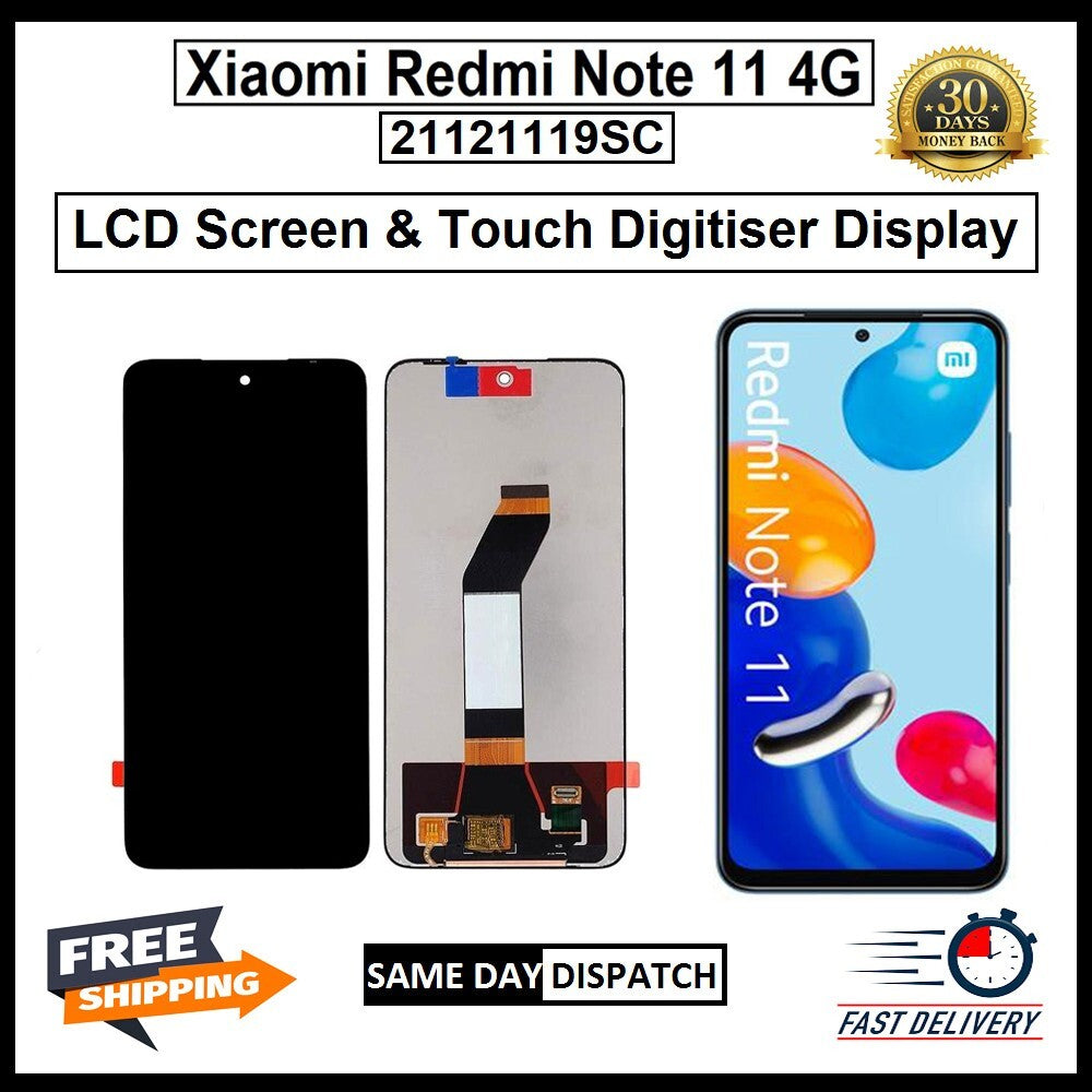 For Xiaomi Redmi Note 11 4G LCD Display Screen Touch Digitizer Replacement