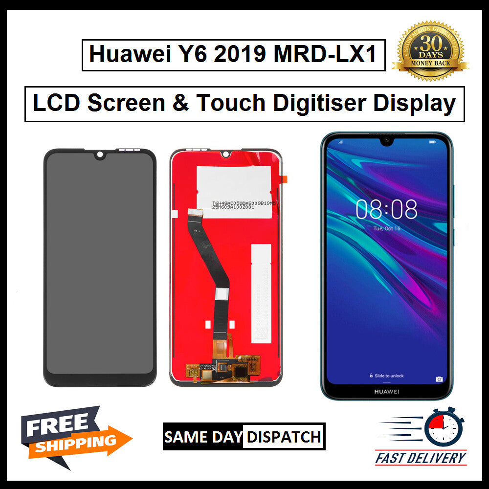 For Huawei Y6 2019 MRD-LX1 Display Screen Touch Digitizer Replacement LCD