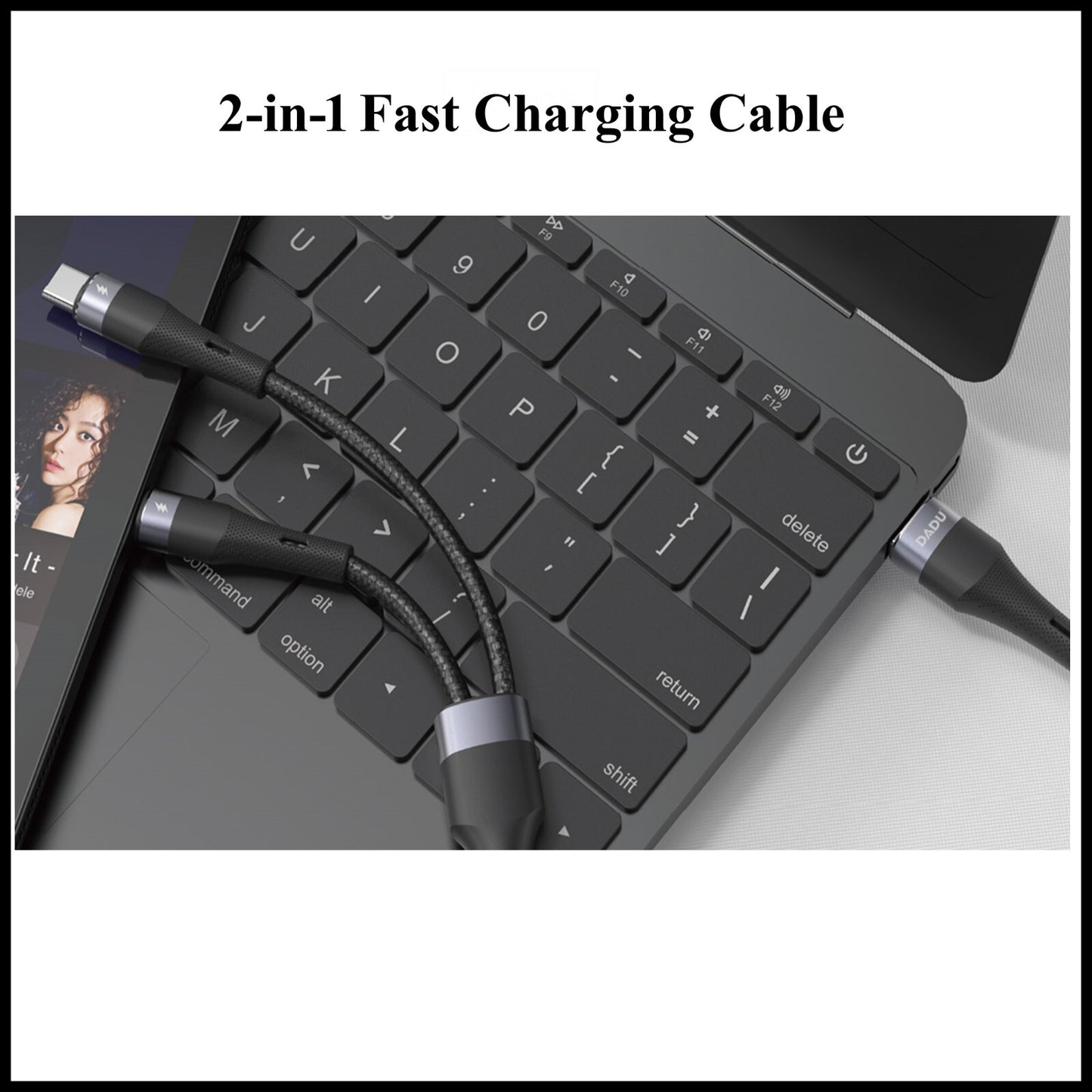 For Dadu Type-C to 2-in-1 Super Fast Charging Cable Type-C & iPhone
