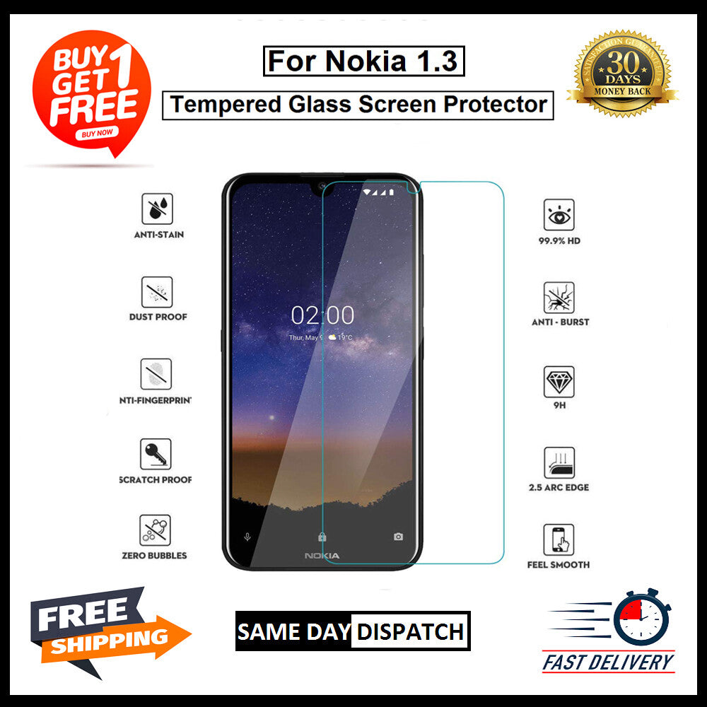 2X For Nokia 2/ 5 /7 Plus /1 Plus / 1.3 /1.4 /2.1 /2.2 Tempered Glass Protector