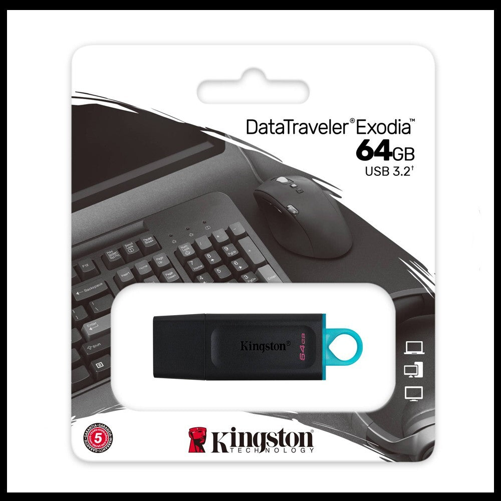 Kingston High Speed 64 GB USB Flash Drive & USB 3.2' & 5 Years Warranty