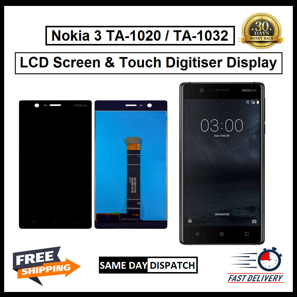 For Nokia 3 / TA-1020 LCD Screen Display Touch Digitizer Replacement Assembly