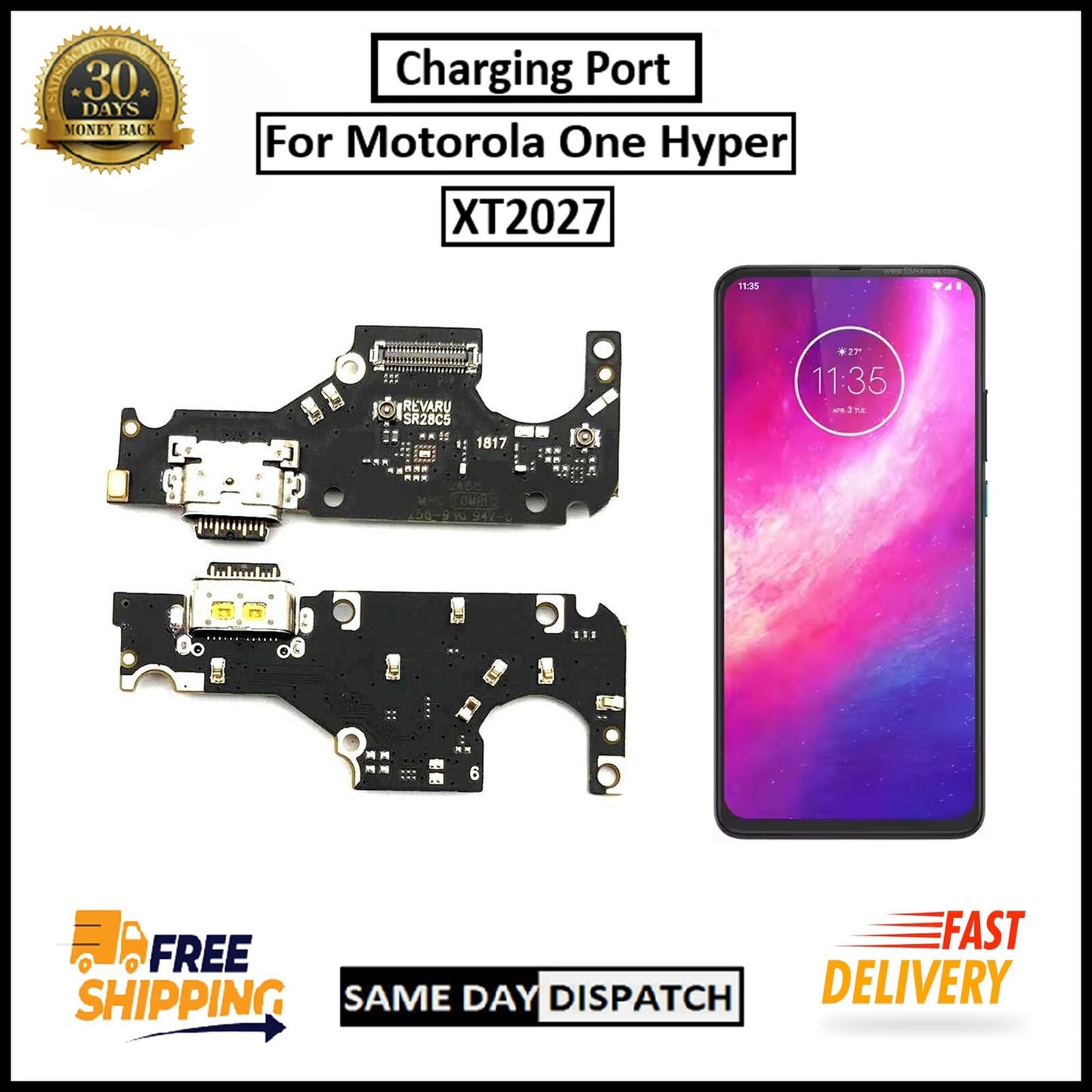 For Motorola One Hyper / XT2027 Charging Port Flex Replacement