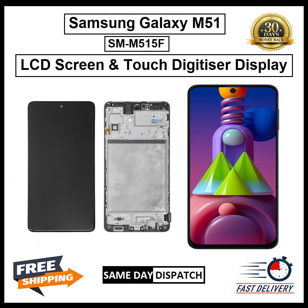 For Samsung Galaxy M51 SM-M515F Display Screen Replacement LCD