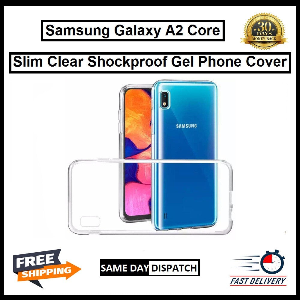 For Samsung Galaxy A2 Core Slim Clear Shockproof Gel Phone Cover