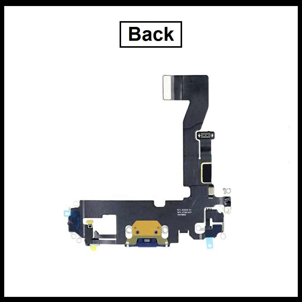 For i Phone 12 / 12 Pro Original Charging Port Flex ( Black/White)