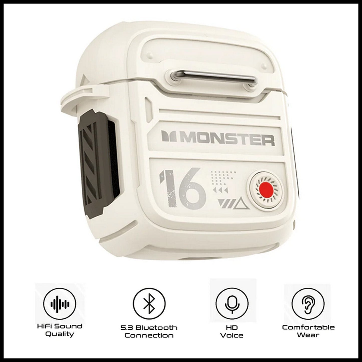 For Monster AIRMARS XKT16 Wireless Gaming Headphones With Noise Canceling & MIC