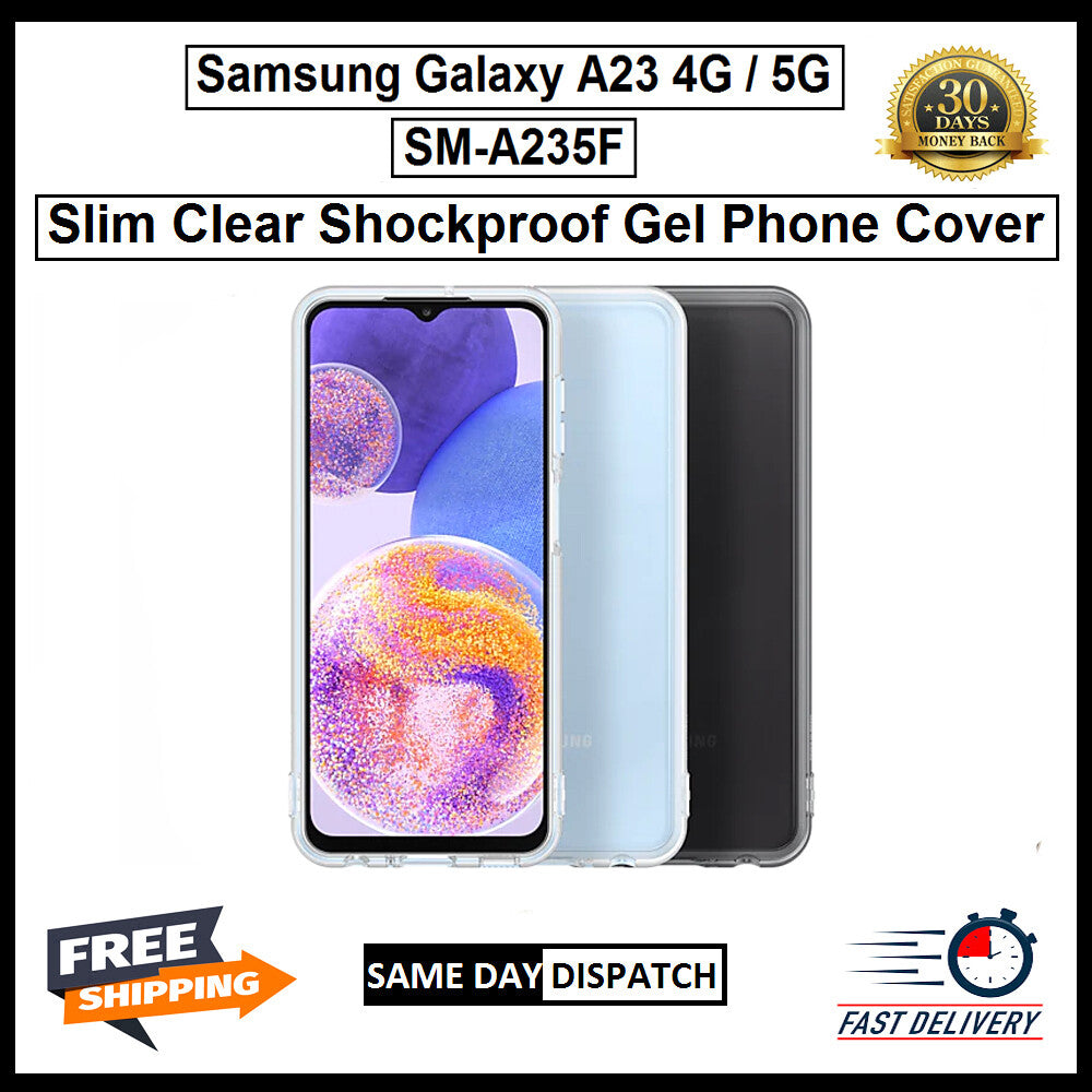 For Samsung Galaxy A23 4G / 5G / SM-A235F Slim Clear Shockproof Gel Phone Cover