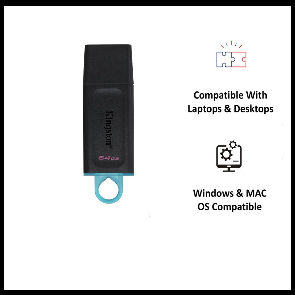 Kingston High Speed 64 GB USB Flash Drive & USB 3.2' & 5 Years Warranty