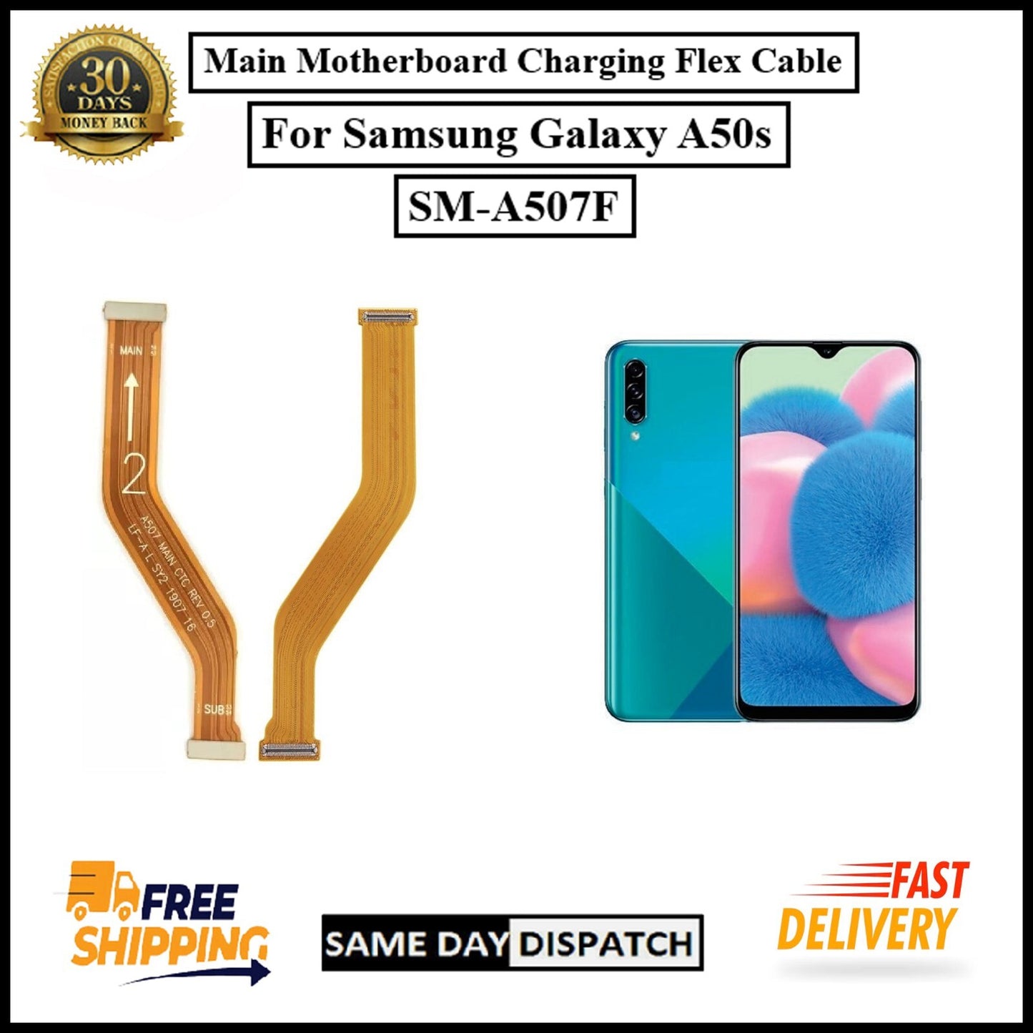 For Samsung Galaxy A50s/A507F Main Motherboard Charging Flex Cable Replacement
