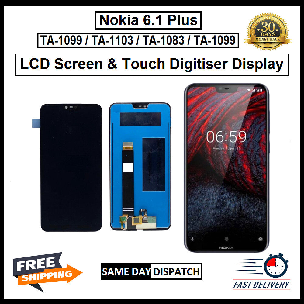 For Nokia 6.1 Plus LCD Screen Display Touch Digitizer Replacement Assembly