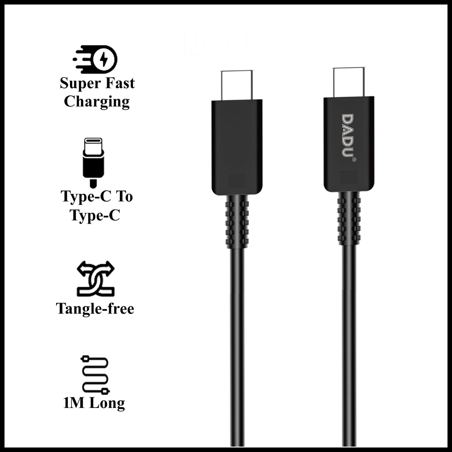 For Dadu Fast PD Type-C to Type-C Charging Cable-1M