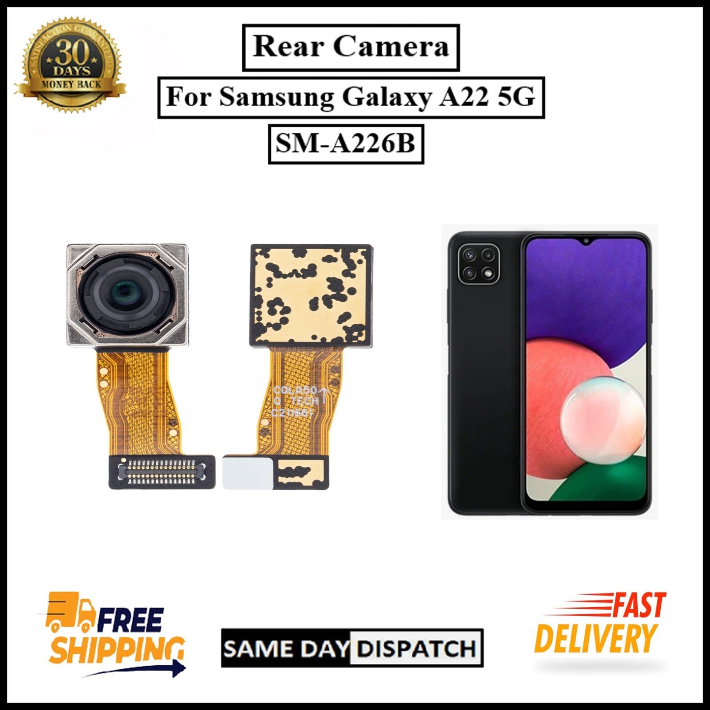 For Samsung Galaxy A22 5G / SM-A226B Genuine Rear (Back) Main Camera Replacement