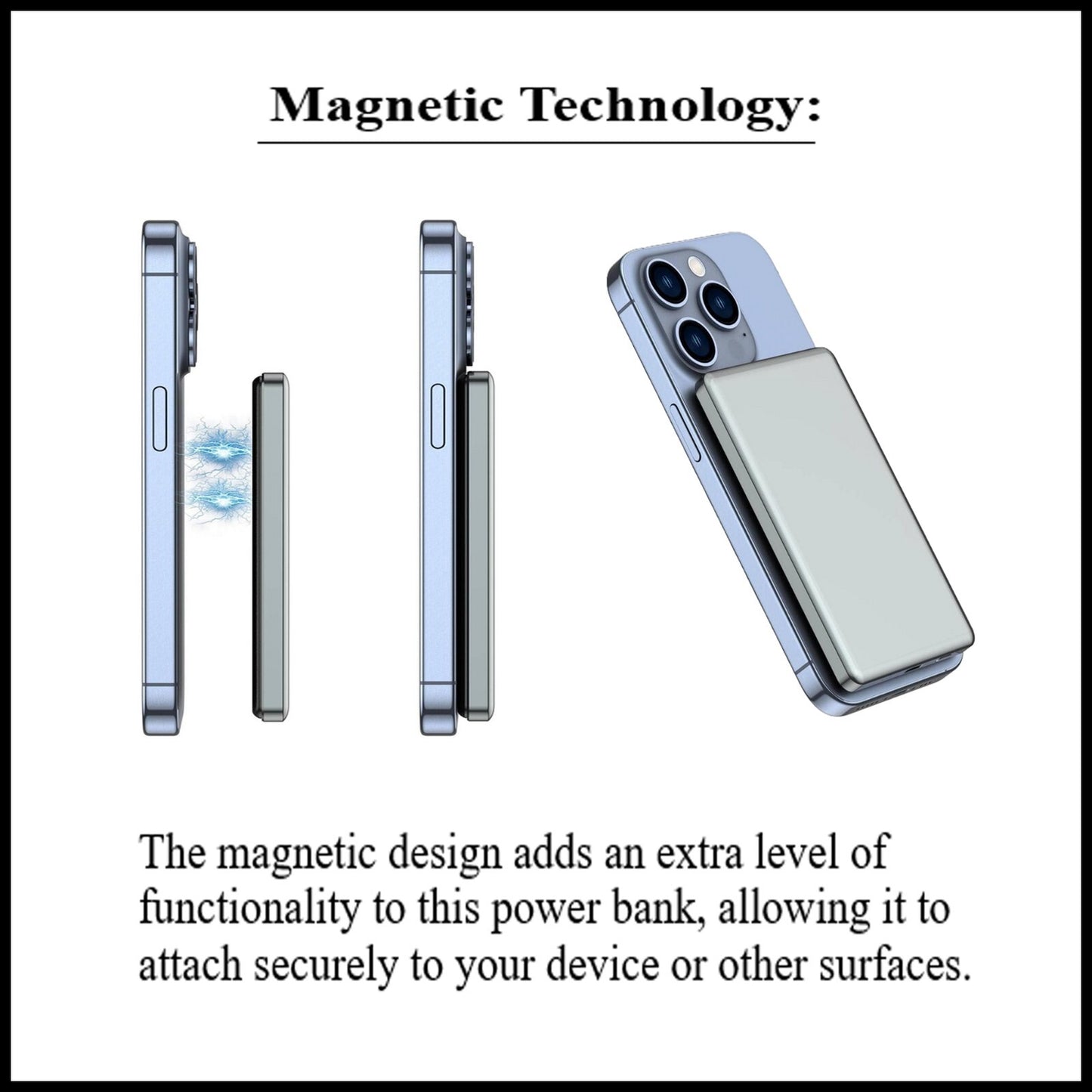 For Budi 5000mAh Ultra Thin Magnetic 20W PD + Wireless Power Bank- 15W Wireless