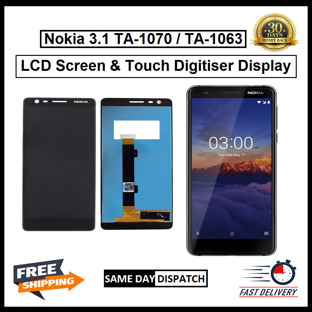 For Nokia 3.1 / TA-1070 LCD Screen Display Touch Digitizer Replacement Assembly