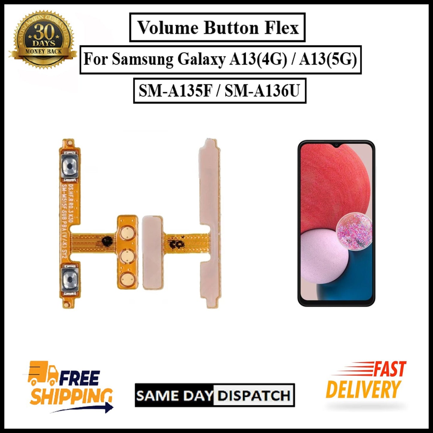 For Samsung Galaxy A13 4G / 5G Power Flex Cable & Volume Button Flex Replacement