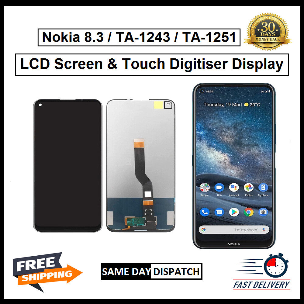 For Nokia 8.3 / TA-1243 LCD Screen Display Touch Digitizer Replacement Assembly