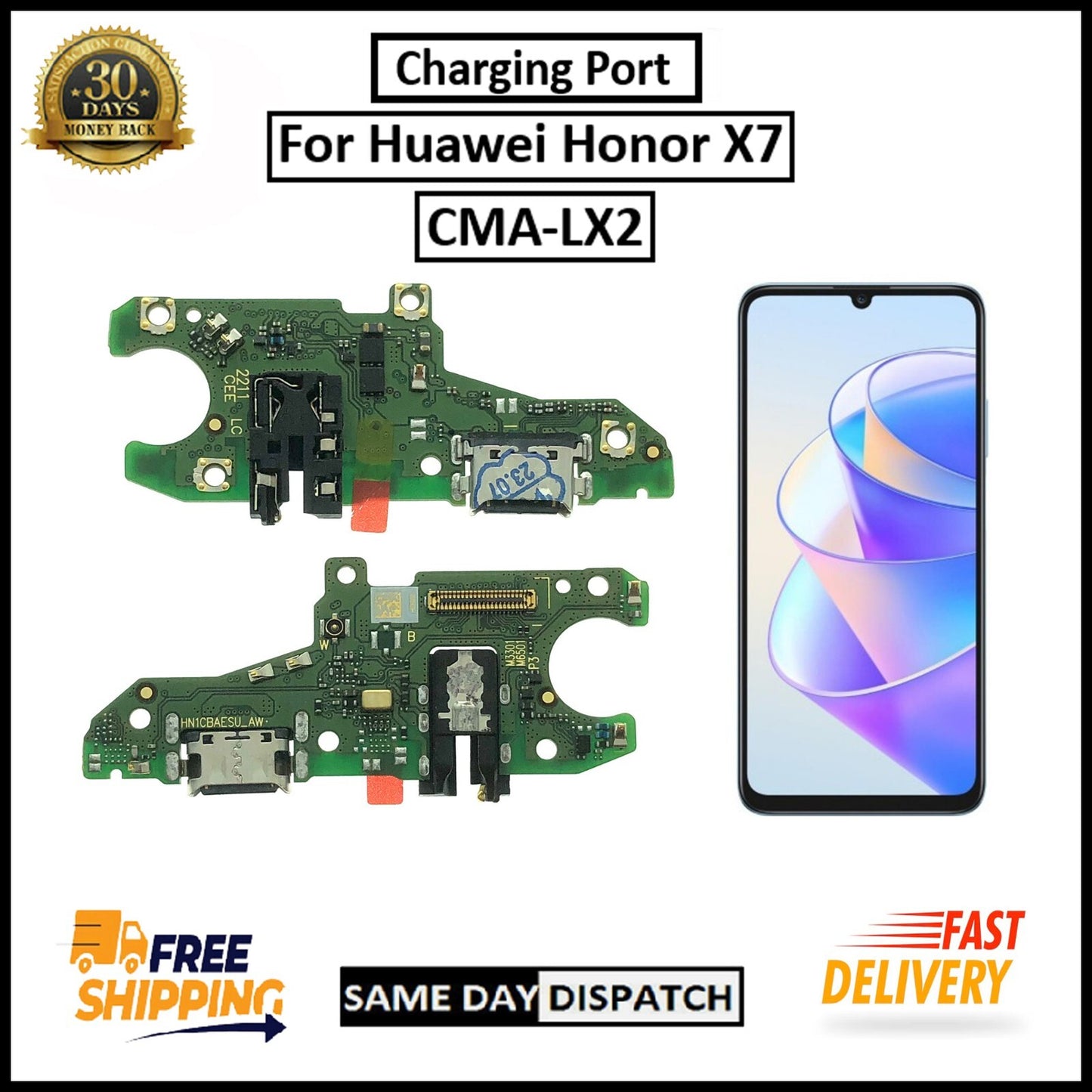 For Huawei Honor X7 Replacement Charging Port Board Flex Connector