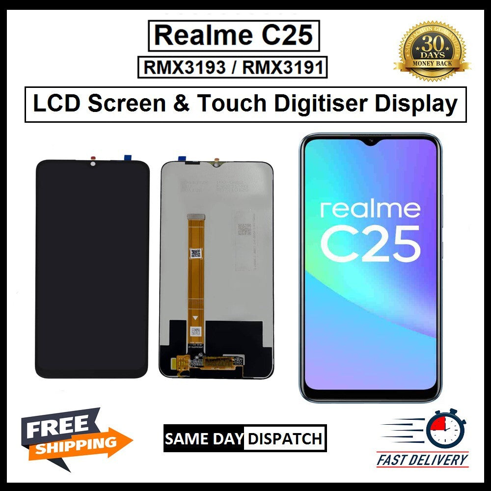 For Oppo REALME C25 LCD Display Touch Screen Digitizer Replacement