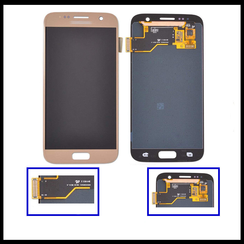 For Samsung Galaxy S7 Gold / SM- G930F LCD Display Touch Digitizer Replacement