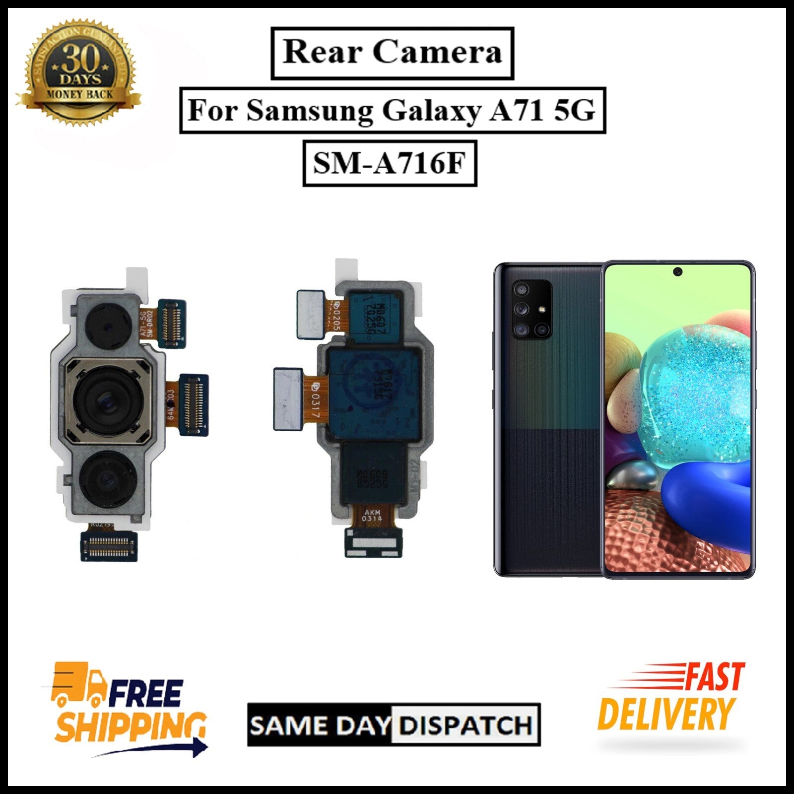 For Samsung Galaxy A71 5G / SM-A716F Genuine Rear (Back) Main Camera Replacement