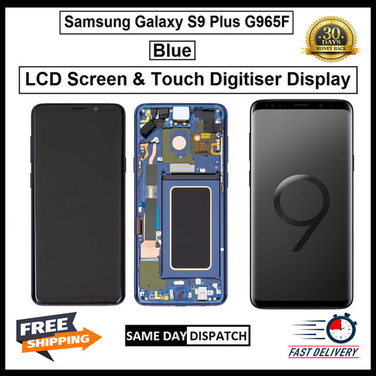 For Samsung Galaxy S9 Plus / SM-G965F Blue Display Screen Touch Replacement LCD