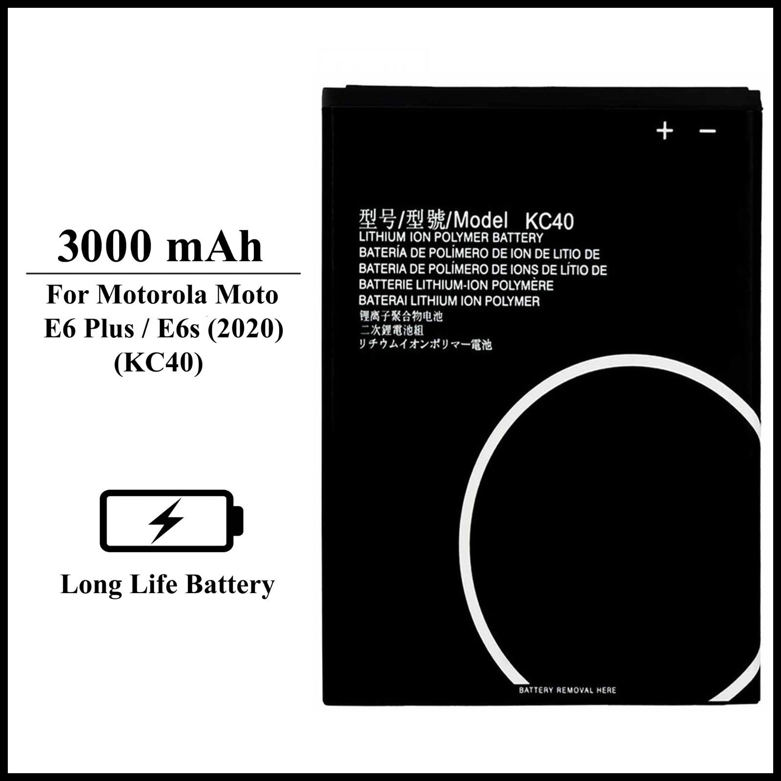 For Motorola Moto E6 Plus/ E6s 2020 (KC40) 3000mAh+ Internal Replacement Battery