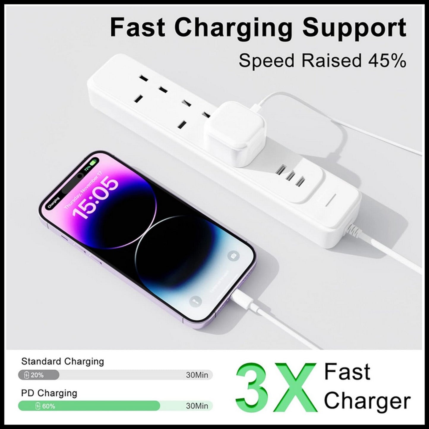 For Dadu 20W USB-C Power Adapter With Type-C to iPhone Fast Charger Cable