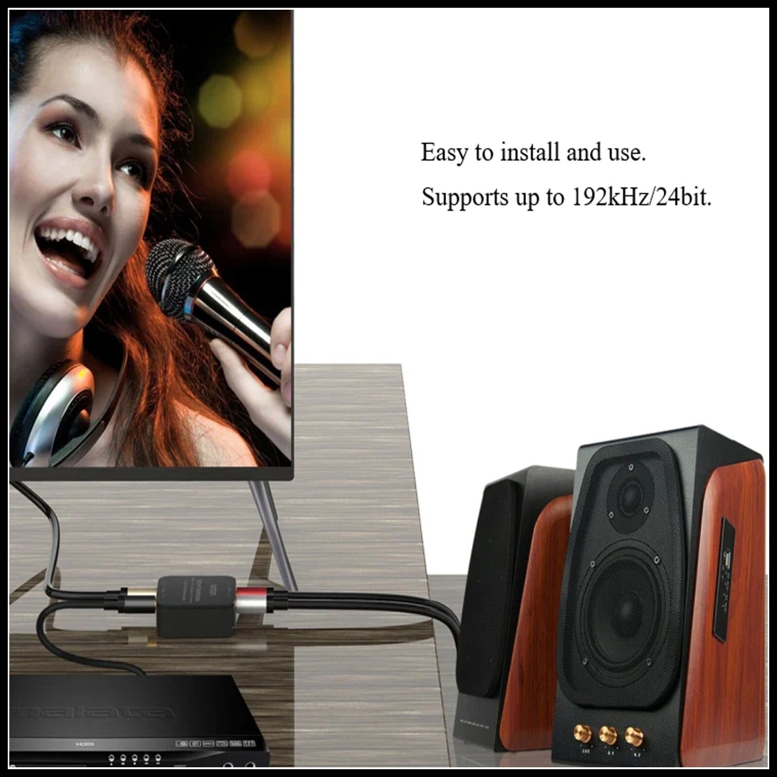 ONTEN Digital Optical Toslink / Coaxial to RCA R/L 3.5mm Audio Converter Adapter
