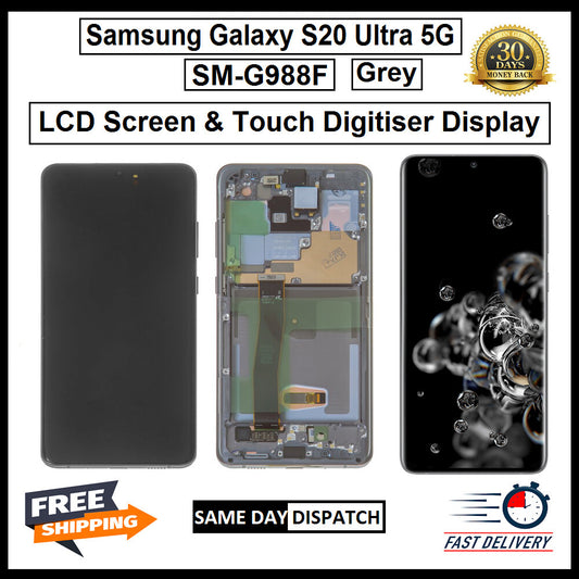 For Samsung Galaxy S20 Ultra 5G / SM-G985F Grey Screen Touch Replacement LCD