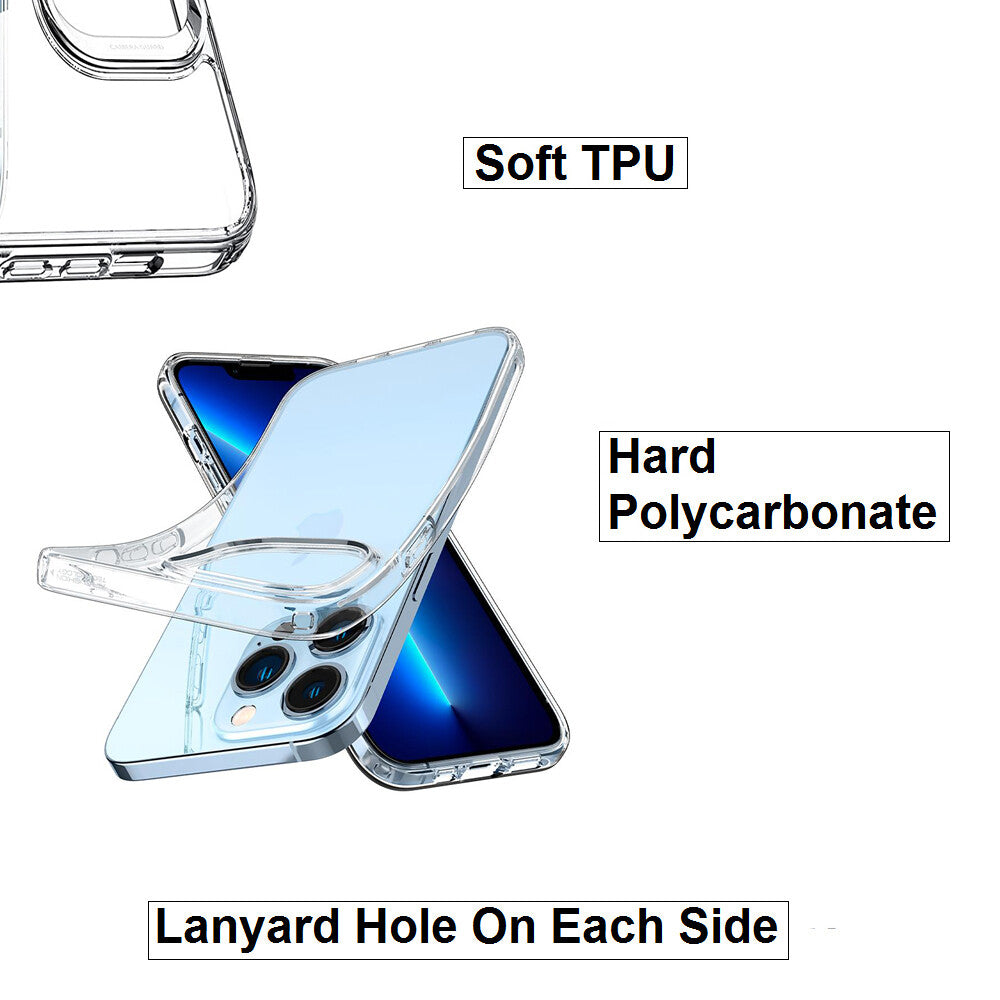 For Apple iPhone 13 Pro Slim Clear Shockproof Gel Phone Cover