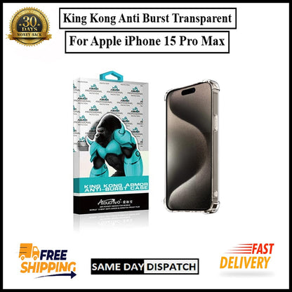 For Apple iPhone 15 Pro Max King Kong Anti Burst & Silicon Shockproof Case Cover