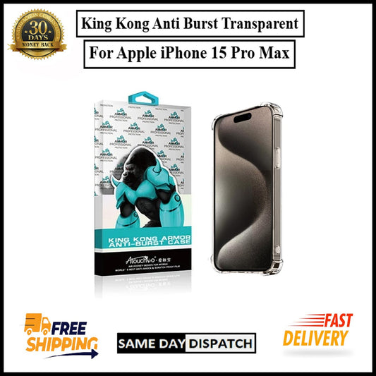 For Apple iPhone 15 Pro Max King Kong Anti Burst & Silicon Shockproof Case Cover