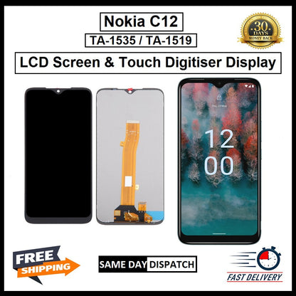 For Nokia C12 / TA-1535 / 19  LCD Screen Touch Digitizer Replacement display
