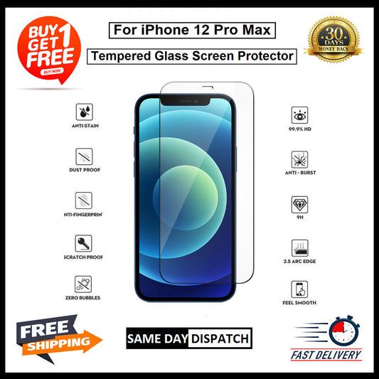 2 Pack Of For iPhone 12mini / 12 / 12 Pro / 12 Pro max Tempered Glass Protector
