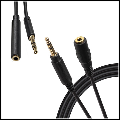 For 3.5mm Plug to Socket Lead Stereo AUX Headphone Extension Fast Cable (3M)