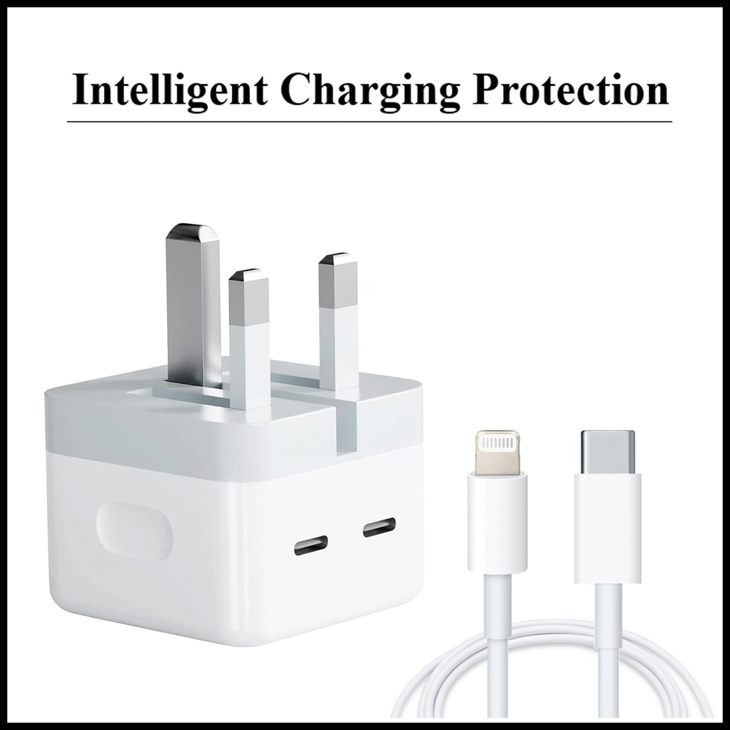 For Dadu 50W Type-C Power Adapter With Type-C to iPhone Fast Charger Cable